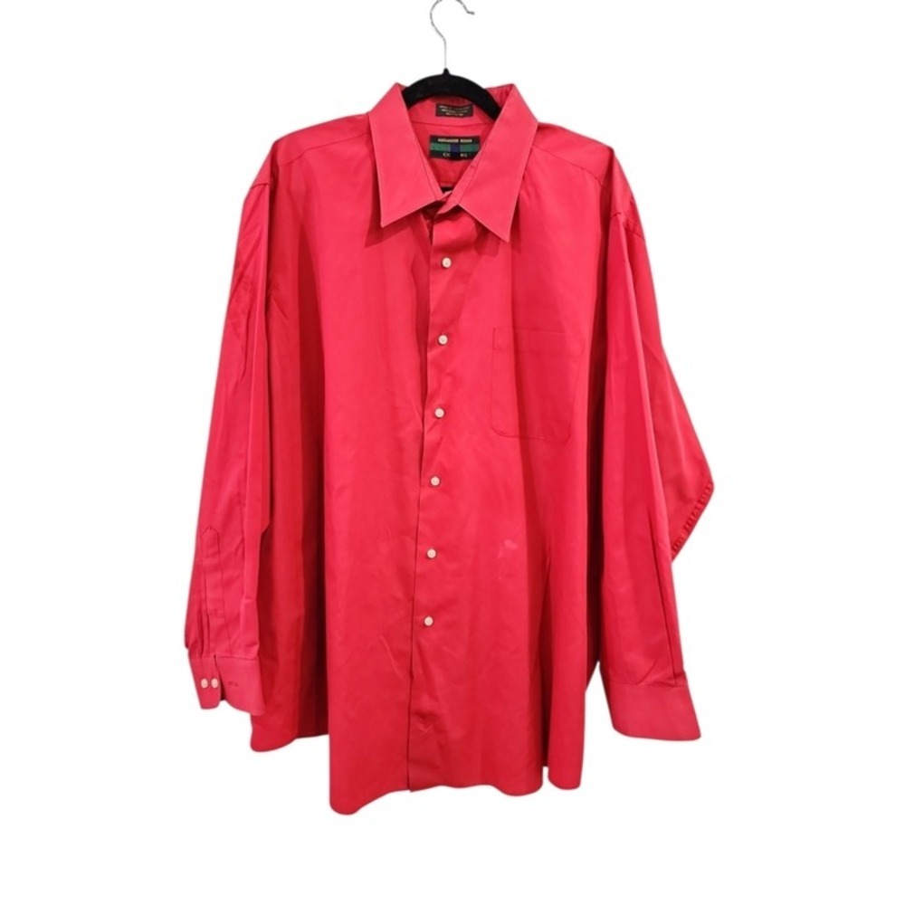 Alexander Julian Dress Shirt Men 3X Red Business Casual Professional Plus Classc